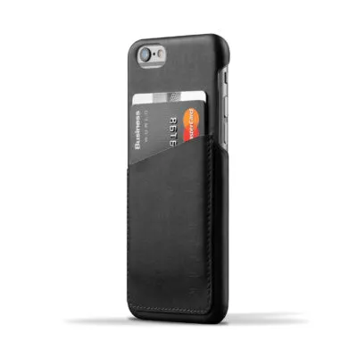 Black Leather Wallet Case for iPhone 6/6s by Mujjo
