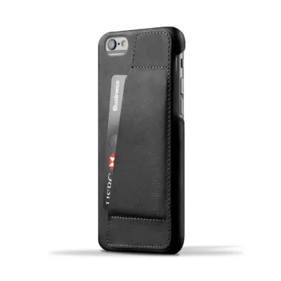 Black Leather Wallet Case 80° for iPhone 6/6s  by Mujjo