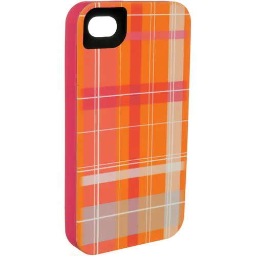Contour Design HardSkin Inked for iPhone 4/4S Orange Plaid